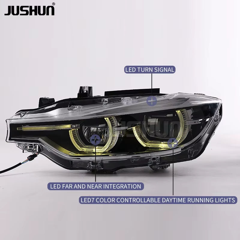 JUSHUN Headlight Manufacturer Laser Headlights for BMW 3 Series F30 F31 F35 M3 F80 13-18 RGB Style Plug and Play