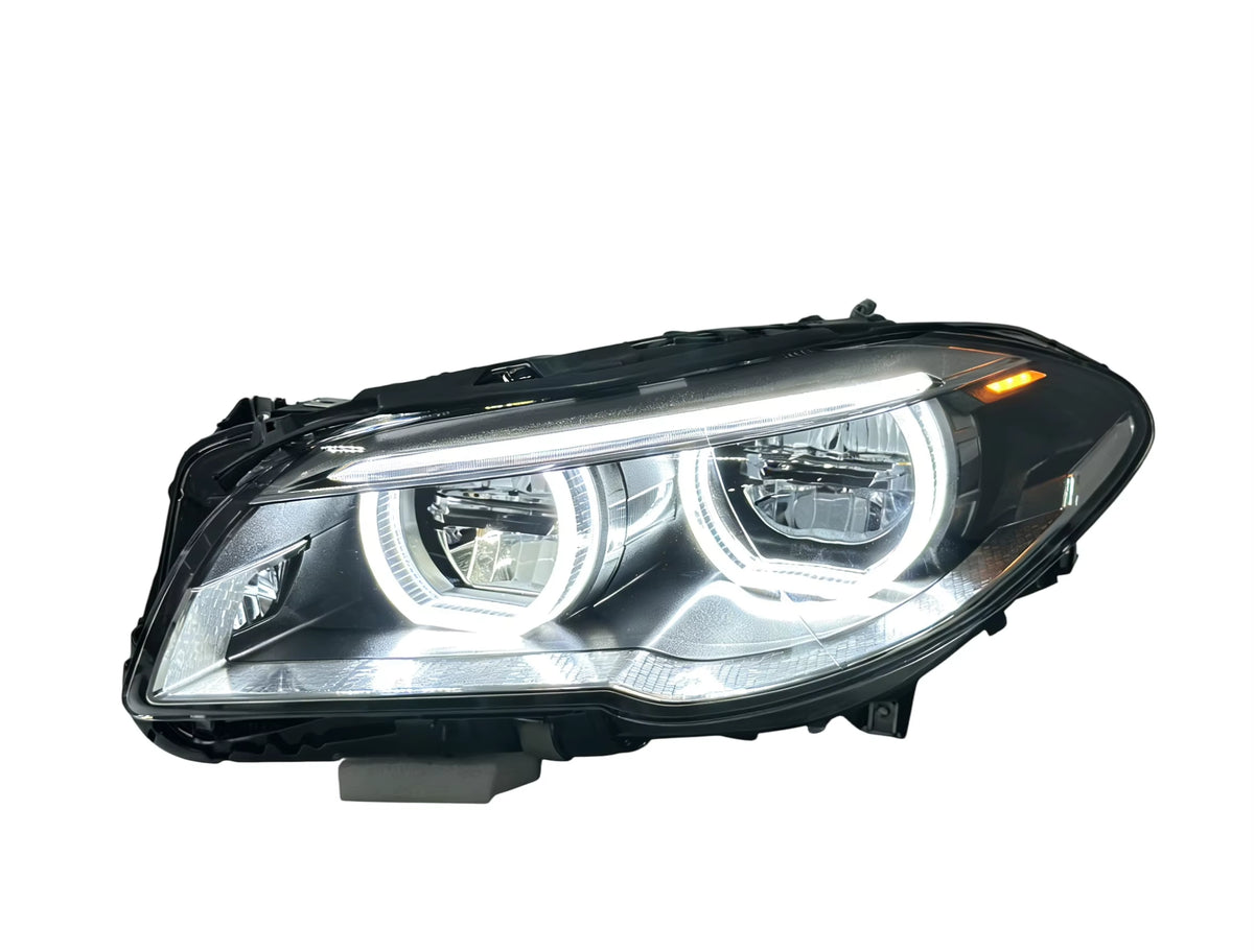 SJC M5 2010-2017 High Quality for BMW 5 Series F10 Angel Eye Dual-Color V2 Headlights Yellow White LED F18 Whole Sale Price