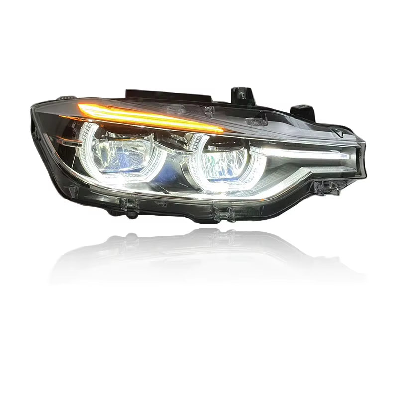 SJC Auto Exclusive Product V2 Ikon Headlight for F30 F35 2013-2018 LED Head Lamp Yellow and White Daytime Running Lights