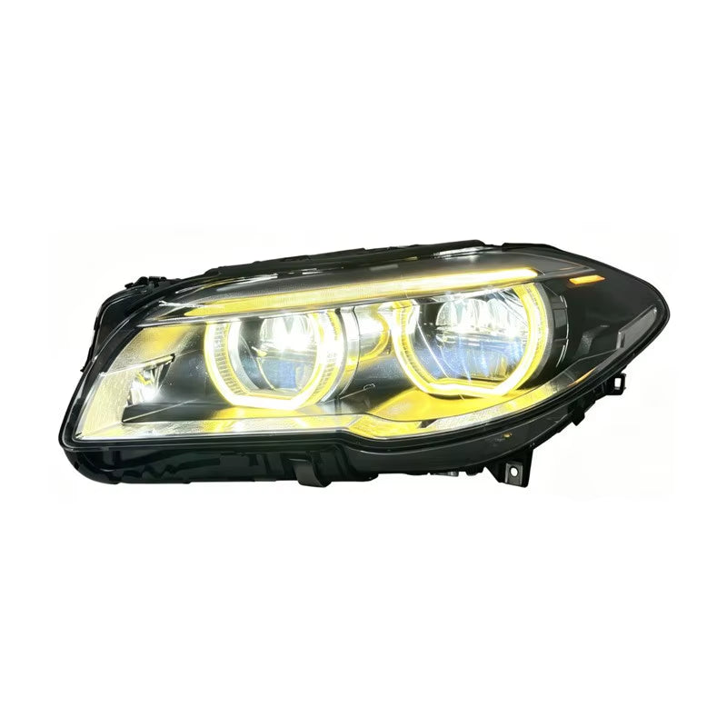 SJC M5 2010-2017 High Quality for BMW 5 Series F10 Angel Eye Dual-Color V2 Headlights Yellow White LED F18 Whole Sale Price