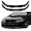 Front Lip Spoiler (Piano Black Carbon Fiber Pattern) for 3 Series M3 F80 4 Series M4 F82/F83 20152020 Exterior Styling