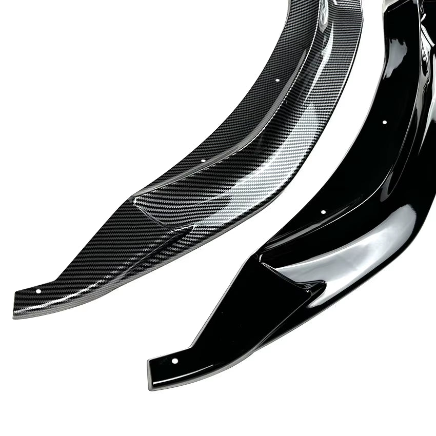 Front Lip Spoiler (Piano Black Carbon Fiber Pattern) for 3 Series M3 F80 4 Series M4 F82/F83 20152020 Exterior Styling