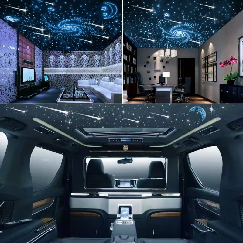 16W Meteor RGBW LED Fiber Optic Star Ceiling Light Light Headliner Shooting Kit for Car / Home Theater Starry Sky Lamp