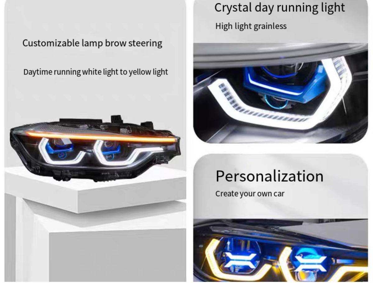 High Quality Dual-Color DRL Yellow Headlight LED Laser for BMW 2013 2019 F82 M4 425I 428I 430I 435I F36 F80 F33 Car Accessories