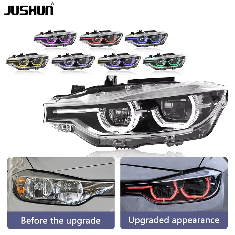 JUSHUN Headlight Manufacturer Laser Headlights for BMW 3 Series F30 F31 F35 M3 F80 13-18 RGB Style Plug and Play