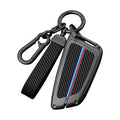 Smart Key Leather Carbon Zinc Alloy Luxury Key Case for BMW 3/5/7 Series High-Class Car Key Accessories