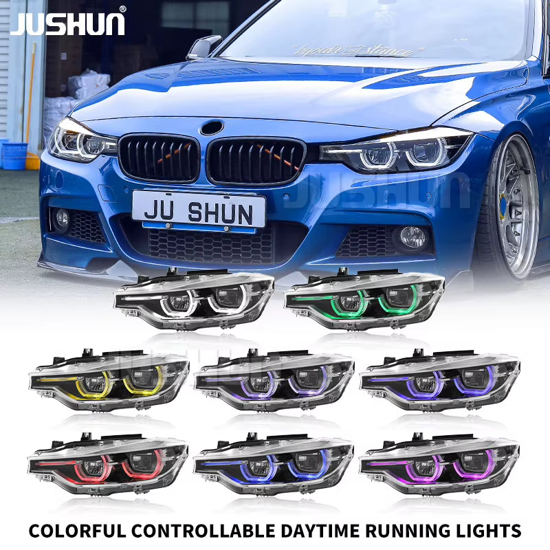 JUSHUN Headlight Manufacturer Laser Headlights for BMW 3 Series F30 F31 F35 M3 F80 13-18 RGB Style Plug and Play
